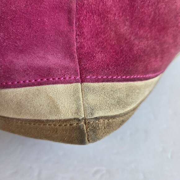 VGUC Coach Ltd Edition Large Wave Multi Color Suede Gallery Tote #1434 - Picture 9 of 16